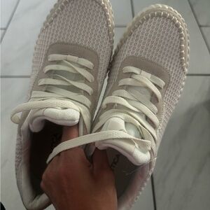Beige and White Knit nautica Sneakers